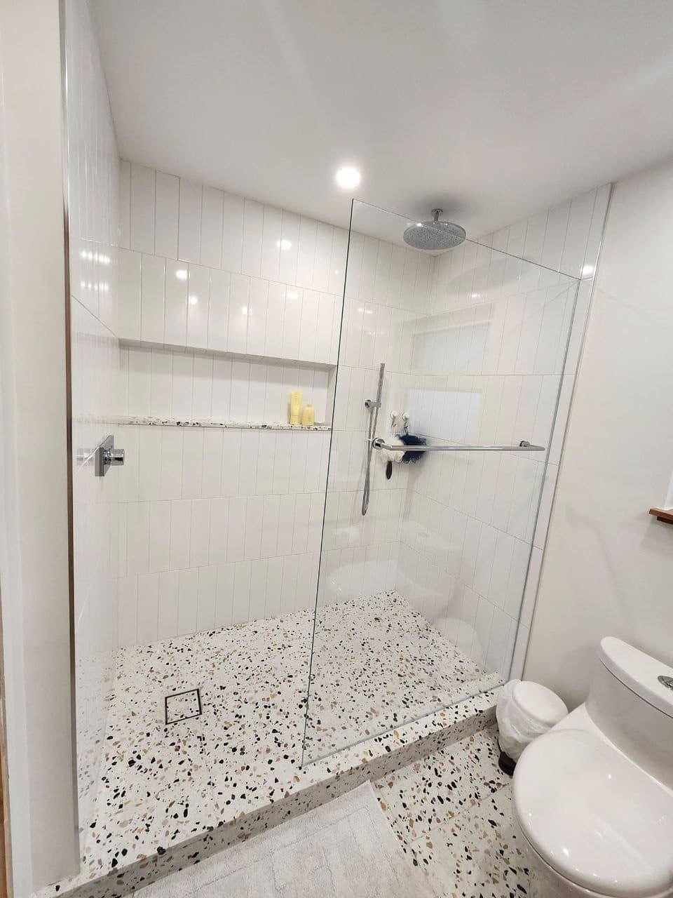 Frameless Corner Shower — Glass corner enclosure
